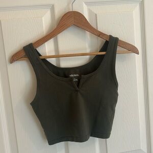 dark green tank top